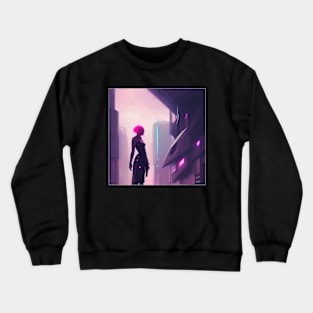 FUTURE CITY DRAWING #007 (FRAMED) Crewneck Sweatshirt